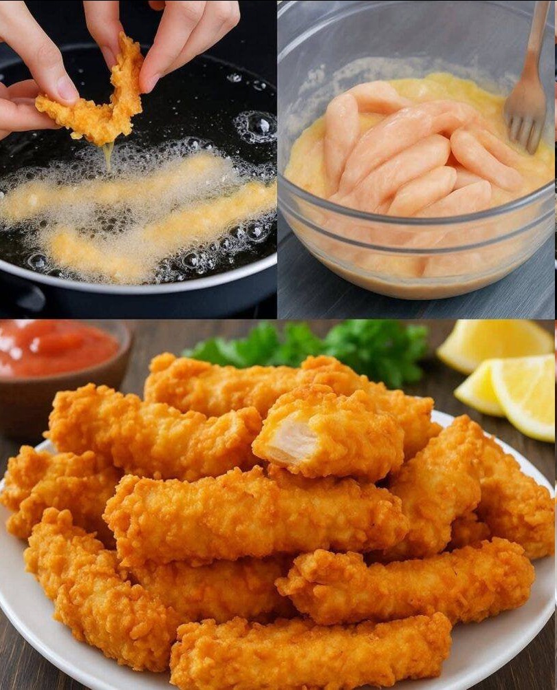Tiras de Pollo Crujientes Caseras: Receta Fácil, Jugosa y Llena de Sabor
